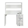 Metal Writing Desk with Hutch, Open Storage, and Metal Sled Base - 4 of 4