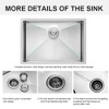 26 Inch Undermount Sink - 26inx18inx10in Undermount Stainless Steel Kitchen Sink 16 Gauge 10 Inch Deep Single Bowl Kitchen Sink Basin - 4 of 4