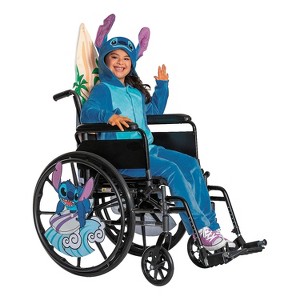 Disney Boys' Stitch Halloween Costume Hooded Jumpsuit - Blue - 7-8 - 1 of 4