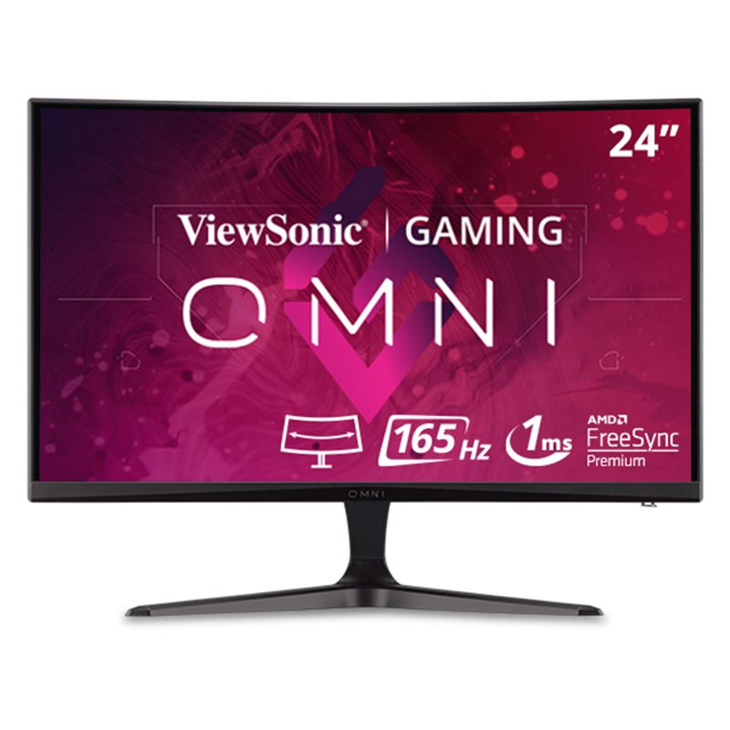 ViewSonic VX2418C 24 Inch 1080p 1ms 165Hz Curved Gaming Monitor with AMD FreeSync Premium, Eye Care, HDMI and DisplayPort, 1 of 9