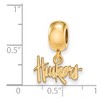 Black Bow Jewelry 14k Yellow Gold Plated Sterling Silver Nebraska Cornhuskers NCAA Bead Charm - 2 of 3