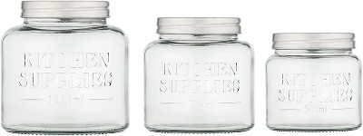 Kook Glass Kitchen And Apothecary Storage Jars, 1/2 Gallon, Set Of 2 :  Target