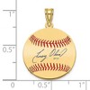 Black Bow Jewelry 14K Gold Plated Tony Oliva Signature SM Enamel Baseball Pendant - 4 of 4