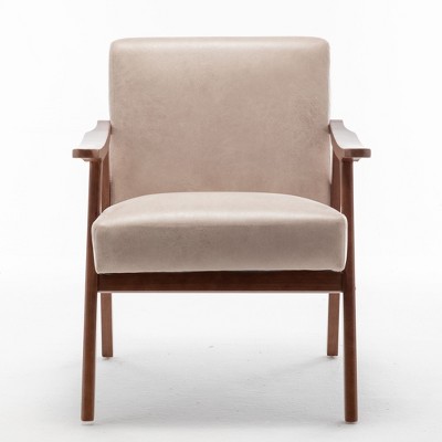 NicBex Accent Chair Mid-Century Modern Armchair with Wood Frame & Soft Cushion Lounge Wingback Chair for Bedroom,Living Room