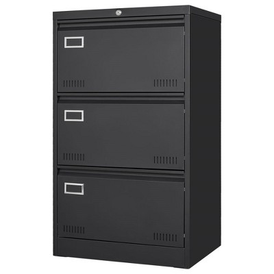 2-Drawer Lateral File Cabinet, Modern White Filing Cabinet For Legal