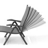 1 pc Crestlive Products Chaise Lounge Chair Outdoor Adjustable Aluminum Folding Patio Recliner Chair - 3 of 4