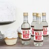 Big Dot of Happiness Western Hoedown - Mini Wine and Champagne Bottle Label Stickers - Wild West Cowboy Party Favor Gift for Women and Men - Set of 16 - 3 of 4