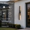 LamQee Black Modern Outdoor Wall Light Exterior Lighting Fixtures, Contemporary LED Outdoor Sconces Wall Lighting - 3 of 4
