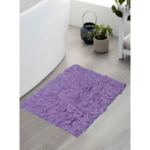 Bell Flower Collection Cotton Floral Pattern Tufted Bath Rug - Home Weavers - 1 of 4