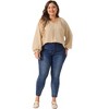 Agnes Orinda Women's Plus Size V Neck Smocked Puff Long Sleeve Ruffle Cuff Blouses - image 3 of 4