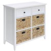 ORRD White 6-Drawer Console Cabinet, Storage Dresser with Basket-Weave Front & Sturdy Wood Frame for Bedroom, Entryway & Living Room - 4 of 4