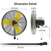 Ihomadore 24" Oscillation Wall Fans 3-Speed Commercial Portable Fans - 3 of 4