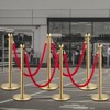 VEVOR 6-Pack Stainless Steel Gold-Colored Stanchion Set with Red Retractable Rope, 38 Inches - Suitable for Indoor & Outdoor - 2 of 4
