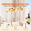 VEVOR 12PCS 49cm/19.3” Tall Crystal Wedding Flower Stand, Metal Wedding Centerpiece Vase, Gold Flower Holders Floral Display Rack, Gold - 3 of 4