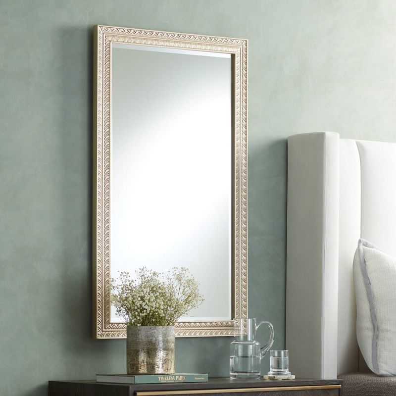 Noble Park Shaina Rectangular Vanity Decorative Wall Mirror Modern Champagne Gold Wood Frame 24" Wide Bathroom Bedroom Living Home, 2 of 10