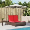 Double Sun Lounger with Cushions Brown Poly Rattan vidaXL - 3 of 4