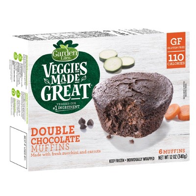 Garden Lites Gluten Free Veggies Made Great Frozen Double Chocolate Muffins - 12oz/6ct