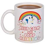 Underground Toys Unicorn Coffee Mug, 11oz - Keep Calm and Poop Rainbows - Funny Inspirational Mug for Kids and Adults - Great Gift - Ceramic
