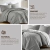 3Pcs Simple & Cozy Style Comforter Set, Premium Lightweight Breathable Chambray-like Design Solid Bedding Set for All Seasons,St. Patrick's Day Deal - 3 of 4