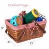 Double Handle Woodchip Basket with Liner - Perfect as Toy Organizer or Storing Fresh Fruits - 4 of 4