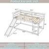 QingMoon Kids Loft Bed, Solid Wood Floor Bunk Bed Frame with Convertible Slide, Safety Guardrails and Ladder for Bedroom - 4 of 4