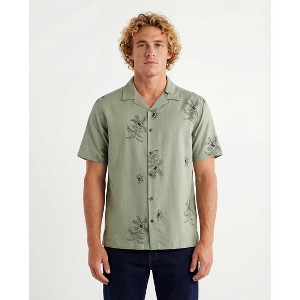 TR PREMIUM - TRS-7002 Floral Embroidered Camp Shirt : Target
