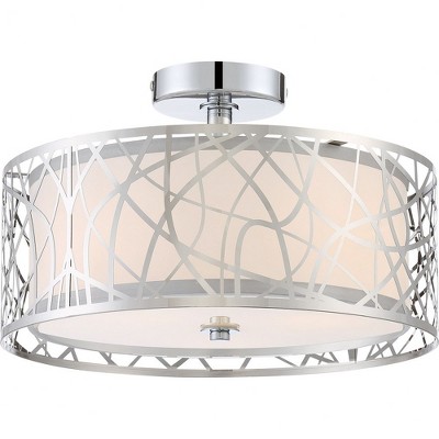 Quoizel Lighting Abode 3 - Light Semi-Flush Mount in  Polished Chrome