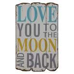 Love You To The Moon Wall Décor (12"x19") - Storied Home