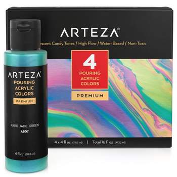 Arteza Iridescent Acrylic Paint, Dreamer Tones, 60 ml Bottles Set- 10 Pack