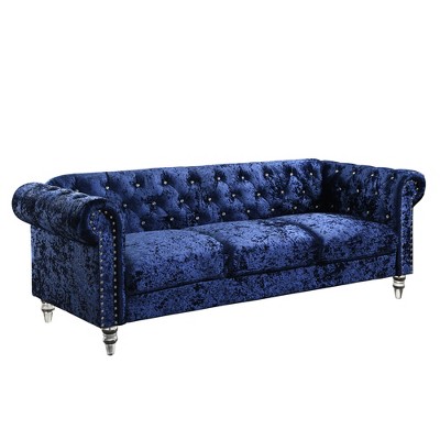Anina Blue Polyester Sofa