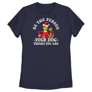 Women's Dr. Seuss Grinch Christmas Be the Person T-Shirt - 1 of 4