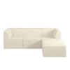 Right Modular Sofa Seat-L-Shaped Compressed Design, Modern Beanbag Style, Beige - 2 of 3