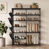 7 Tiers Shoe Rack, Adjustable Shoe Shelf for 24-30 Pairs, Tall Boots Organizer Shoe Storage for Closet, Bedroom, Garage, Entryway, Black - 2 of 4