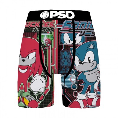 Mens Sonic vs Knuckles Retro PSD Boxer Briefs