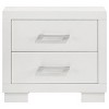 PAGED High Gloss Nightstand Modern Side Table with 2 Storage Drawers and Metal Handles, Bedside Cabinet for Bedroom, Living Room - 2 of 4