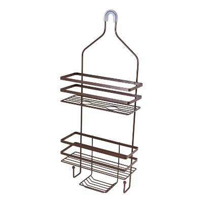 4 Tier Tension Corner Shower Caddy Bronze - Bath Bliss : Target