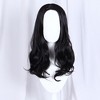 Unique Bargains Women's Curly Wigs 22" Black with Wig Cap Medium Long Hair - image 2 of 4