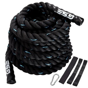 GSE 1.5"/2" Diameter Battle Rope. 30ft/40ft/50ft Exercise Rope with Anchor Strap Kit - 1 of 4