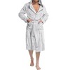 PAVILIA Mens Robe, Hooded Soft Bathrobe for Men, Fleece Plush Warm Shawl Collar Hood Pockets for Bath Shower Spa - 4 of 4