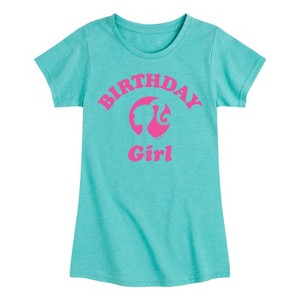 Girls' - Barbie - Birthday Girl Fitted Short Sleeve Graphic T-Shirt - 1 of 4