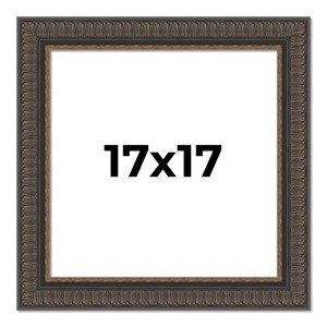 PosterPalooza | Square Museum Brown Picture Frame - UV Acrylic, Foam Board Backing, Hanging Hardware - 1 of 4