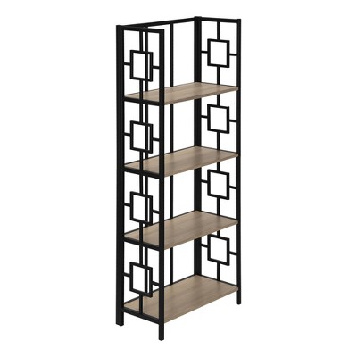 61.5" 4 Shelf Mix Material Etagere Bookcase - EveryRoom