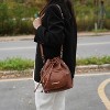 MKF Collection Azalea Women's vegan leather Bucket shoulder Bag by Mia K - Brown - 3 of 4