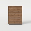 Luck Live  3-drawer dressing table wooden bedside table for bedroom stackable storage cabinet for office - 3 of 4