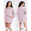 EXLURA Women's Summer 2 Piece Sets Long Sleeve Button Down Shirts Matching Short Sets Oversized Spring Vacation Outfits - 3 of 4