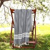 2pc Luxe Herringbone Pestemal Beach Towel Black - Linum Home Textiles: Lightweight, Quick-Dry, 69x38 inches - 3 of 3