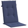 vidaXL Highback Chair Cushions 4 pcs Navy Blue Fabric - 4 of 4