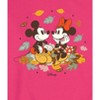 Men's - Disney - Mickey Minnie Leaf Pile Graphic Fleece Sweatshirt - 2 of 4