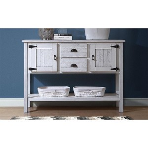 APRILSOUL 48'' Solid Wood Retro Sideboard, Console Table,2 Drawers, Cabinets & Bottom Shelf,  Buffet for Living Room,Kitchen - 1 of 4