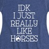 Girls' - Instant Message - Idk I Like Horses Fit & Flair Cap Sleeve Graphic Dress - 2 of 4